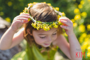 girl wearing flower crown