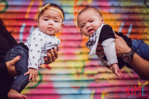 family session at clarion alley with twins