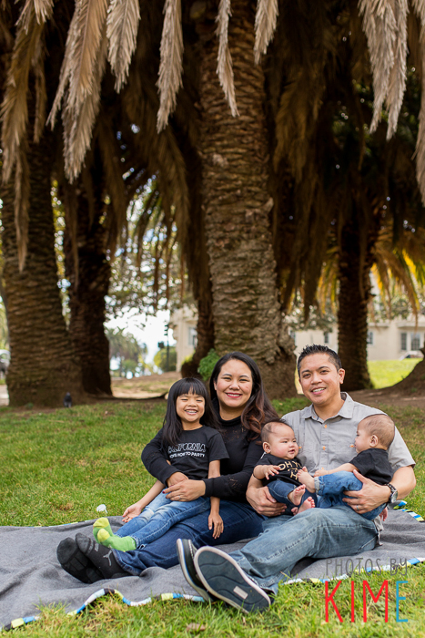 family session with twins at park