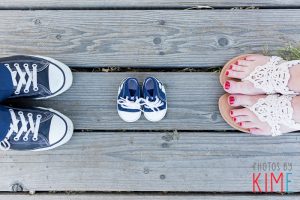 maternity pose with baby shoes, san jose photographer, wilder ranch maternity session