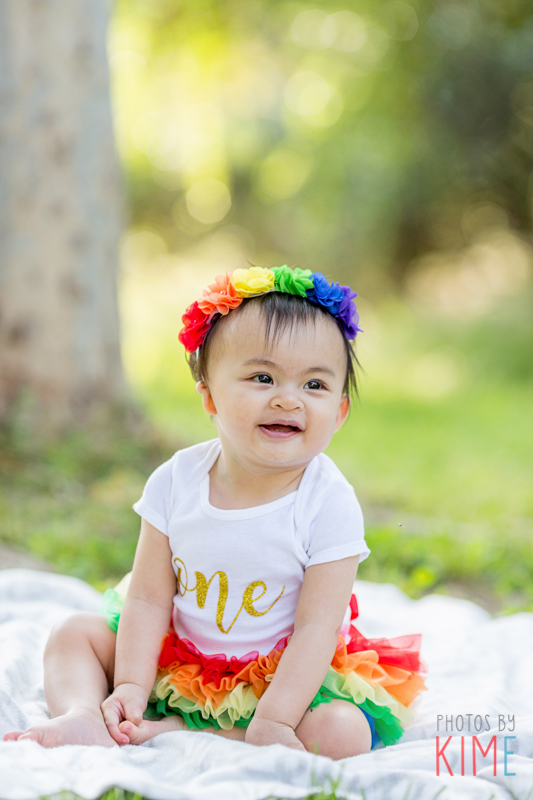 one year birthday - family - lifestyle - san jose - bay area - fun - rainbow - tutu - one - crown 