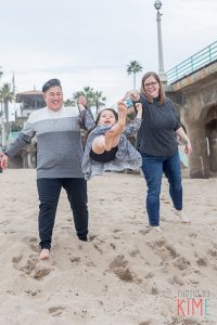 manhattan beach family fun - Family - Bay Area - San Jose - Lifestyle - Natural - Photography - Photos by Kim E - Fun - Colorful - Kid - Family of Three - Portrait