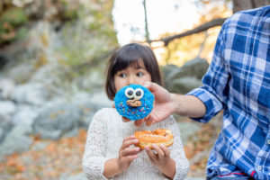 Girl with blue donut