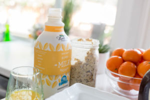 plant based milk with overnight oats for lifestyle branding photograpy in san jose with san jose business photographer - photos by kim e