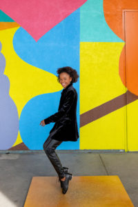 girl standing on her toes in tap shoes for tap dancing portraits in san jose