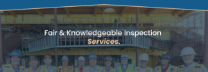 screen shot of a website showing a construction team