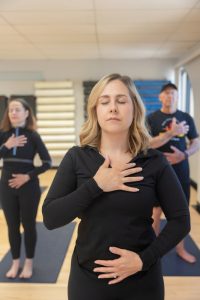 photographing group fitness yoga classes