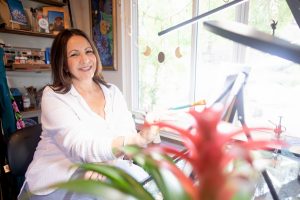 female painter for her business branding photography session